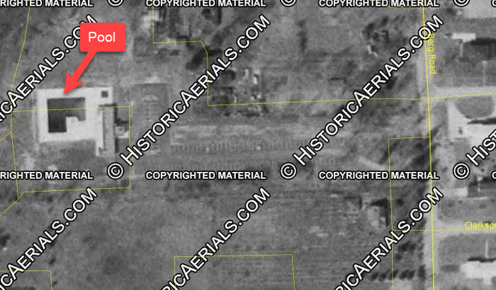 Pinebrook Swim Club - 1967 Aerial (newer photo)